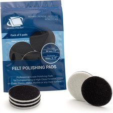 GLASS POLISH 50Mm PRO Felt Polishing Pads for Cerium Oxide Glass Polishing, Scra