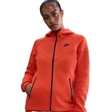 Women Nike Tech Fleece Full-Zip Windrunner Hoodie Size Large Red FB8338 633