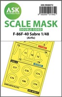 Art Scale Kit 200-M48072 - 1:48 F-86F-40 Sabre Double-Sided Mask For Airfix - Ne