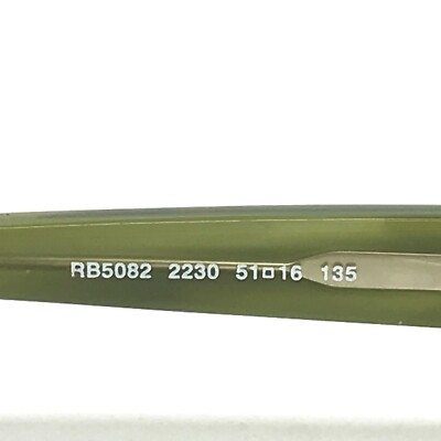 Ray-Ban Eyeglasses Frames RB5082 2230 Green Horn Rectangular  display picture 3