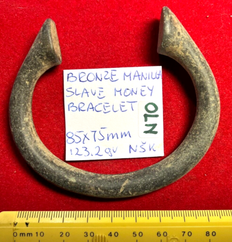 N70 Bronze Manilla Slave Money Bracelet - used in West Africa 1500's to 1800's - Afbeelding 1 van 3
