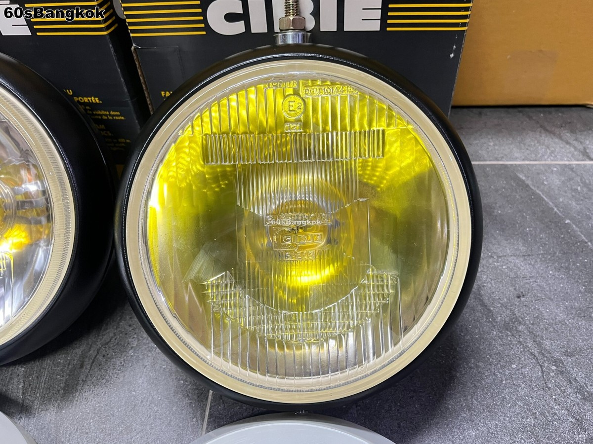 CIBIE SUPER OSCAR Black Fog lamp Driving lamp & Covers NOS A Pair
