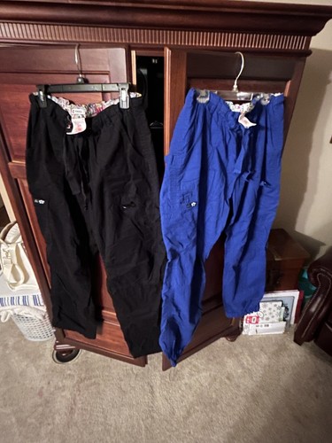 2 Pair Koi by Kathy Peterson 701 Lindsey Scrub Cargo Pants Womens 2X Tall