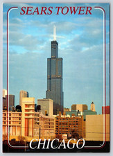 Postcard Western View of Sears Tower 1990 Chicago IL