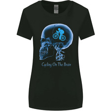Cycling on the Brain Cyclist Bicycle Bike Womens Wider Cut T-Shirt