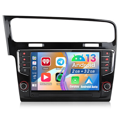 2+32GB Android 13 AutoRadio Carplay WiFi GPS Navi Für VW Golf VII MK7 2012-2017