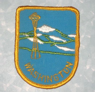 Washington Travel Souvenir Patch - Space Needle - 2 1/2'' x 3 1/4''