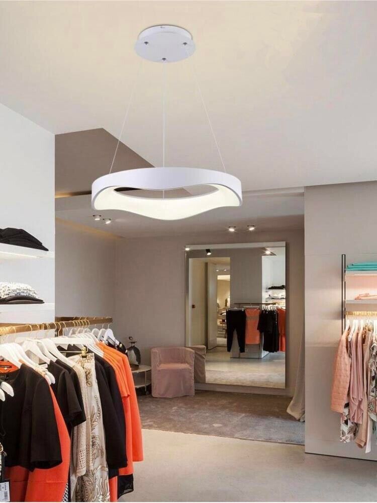 Lampadario LED Onda 38W 3 Tonalità Luce: Montaggio Facile e Durata