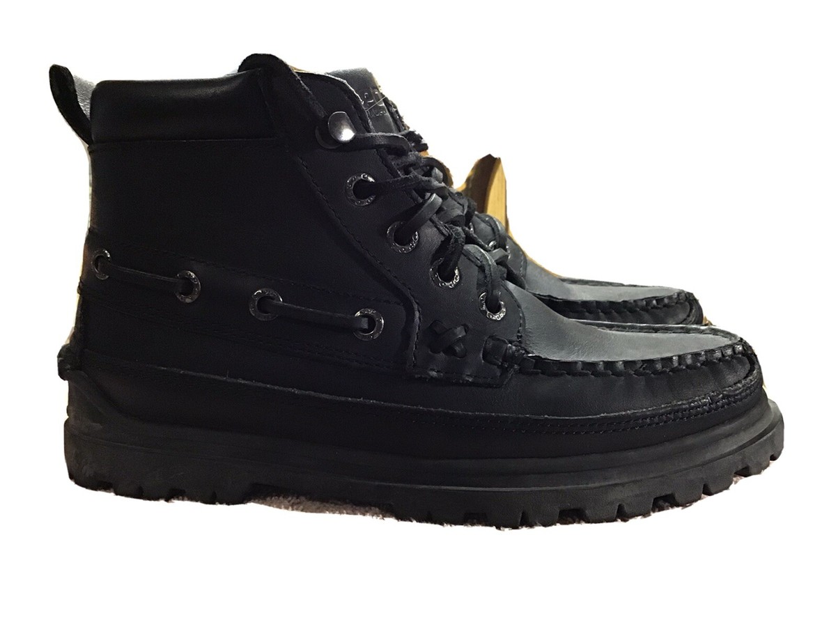 Polo Country Ralph Lauren ブラックブーツ　30cm Womens Ralph Lauren Polo Country Black Leather Ranger Ankle Boots