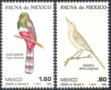Mexico 1981 Mexican Trogon/Mockingbird/Birds/Nature/Conservation 2v set (n24967)