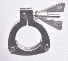 CA 1.5" Three Segment Heavy Duty Sanitary Tri Clamp Stainless Steel 304