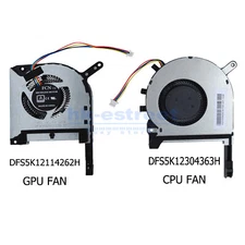 DFS5K12304363H, DFS5K12114262H For Asus FX505 FX95 FX86 CPU GPU Cooling Fan