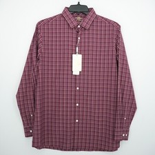 Hart Schaffner Marx Men's Long Sleeve Shirt L Red Blue White Check NWT 98.50