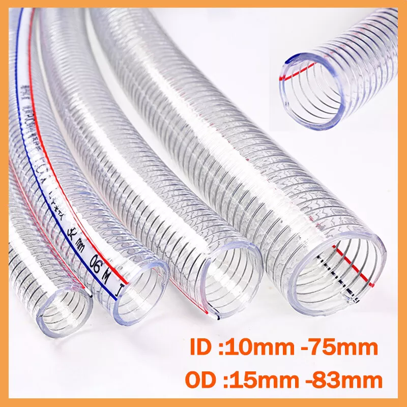 Heavy Duty Braided Wire Reinforced Clear Flexible PVC Hose Pipe