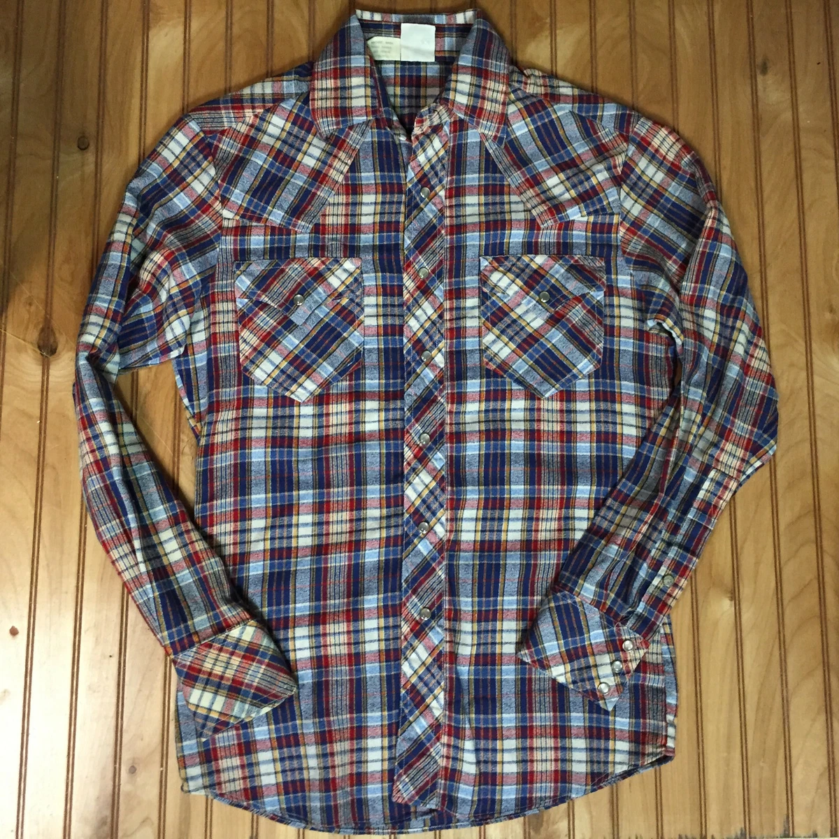 Vintage 60s 70s Kennington California Textured Knit Surf Pearl Snap Atomic Shirt