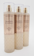  3 Bath  Body Works Snowflakes  Cashmere Geometric Spray Fragrance Mist 8oz
