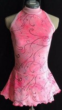 Pink Competition Figure Skating Ice Skating Competition Dress