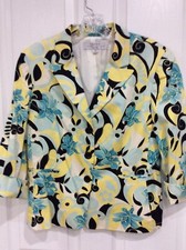 Women s 12 Petite Tahari-Arthur S Levine Multi-Color Floral Fully Lined Blazer