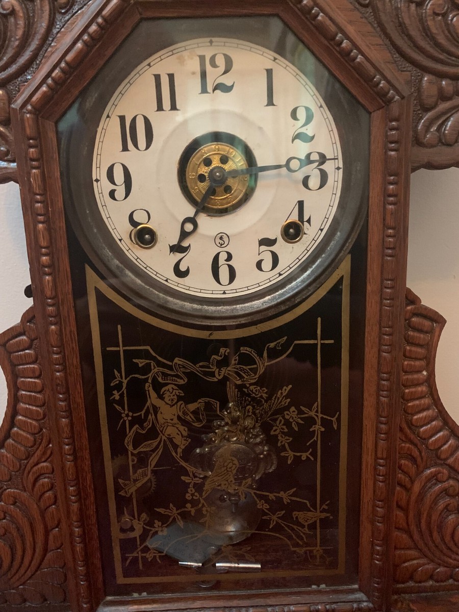 Antique E Ingraham Parlor Gingerbread Mantle Clock **Read** | eBay
