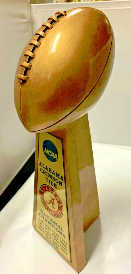 TROFEO DE FÚTBOL 15" ALABAMA MAREA CARMESÍ NCAA CAMPEONATO NACIONAL NUEVO Foto 2 de 4