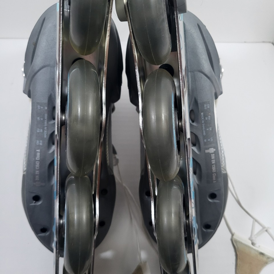 Rollerblade Activa 90 InLine Skates Womens Size 8 Gray Blue Barely Used eBay