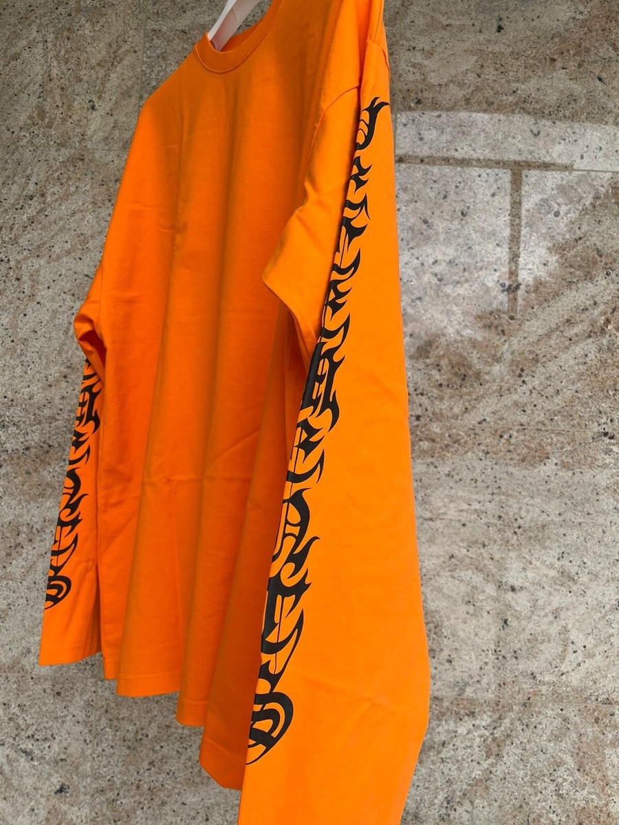 Vetements , Gothic Logo T-Shirt LS in Orange BNWT L | eBay Vetements , Gothic Logo T-Shirt LS in Orange BNWT L | eBay