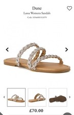 DUNE LONDON ‘LASSA’ FABULOUS EMBELLISHED FLAT SANDALS. SIZE 6 (39)
