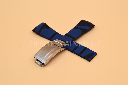 20MM Camo Rubber Strap Band Deployment Buckle Clasp Fits for Rolex SUB GMT - Picture 23 of 25