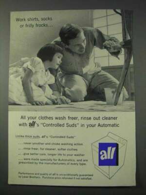 1959 All Detergent Ad - All Your Clothes Wash Freer