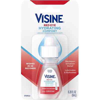 Visine Red Eye Hydrating Comfort Rötungen Relief und Gleitmittel Augentropfen (8ml)