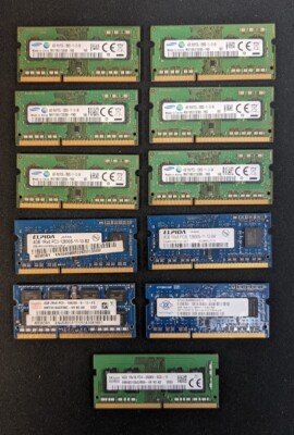 [ BULK LOT OF 11 ] Laptop RAM 2-4GB DDR3 PC3 NANYA, SAMSUNG, HYNIX, ELPIDA