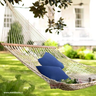 Amaca da giardino con supporto amache per esterno relax a rete