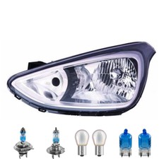Scheinwerfer links schwarz inkl. OSRAM Lampen H4 H7 für Hyundai i10 BA IA