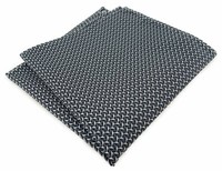Tigertie Designer Einstecktuch In Silber Schwarz Grau Gemustert