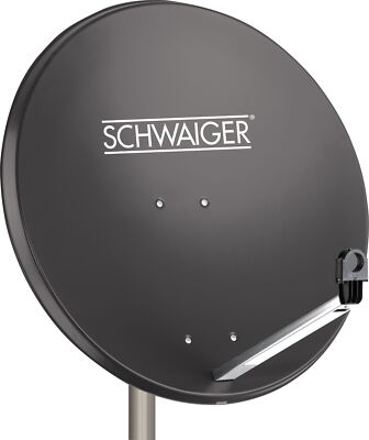 Schwaiger SAT Spiegel Stahl 75cm Satellitenschüssel ASTRA HD tauglich anthrazit