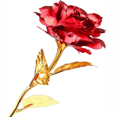 Real Dipped Rose 24K Gold Rose Portable Artificial Rose Flower Home Floral Decor
