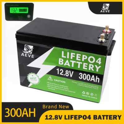 LOT 300Ah 200Ah 100Ah LiFePO4 Battery Pack 12.8V Lithium Phosphate Built-in BMS