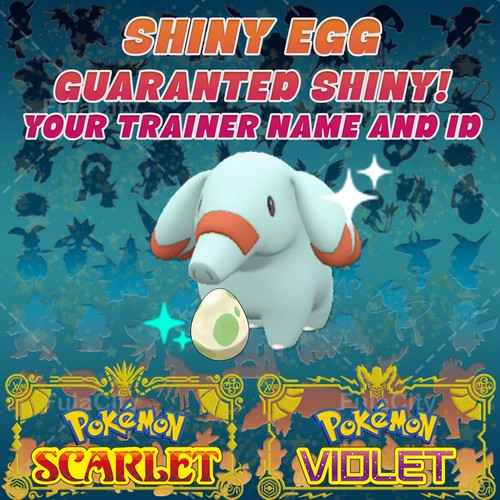 PHANPY POKEMON SCARLET VIOLET ✨ SHINY EGG 6 IV ✨ CUSTOM AVAILABLE ✨