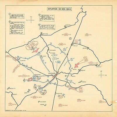 Buy Set Of 9 WWII Battle Of The Bulge Maps - Siege Of Bastogne 664 Engineer 11x11 In