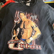 Vintage Y2K Randy Orton RKO WWE Wrestling Shirt Large 14-16 WWF