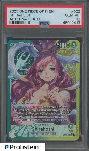 2025 One Piece OP11 EN #022 Shirahoshi Alternate Art PSA 10 GEM MINT