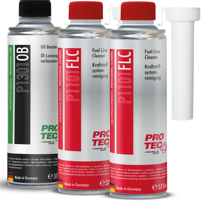 Pro-Tec 2x P1101 + P1301 Kraftstoffsystemreiniger + Öl-Leistungsverbesser 375ml