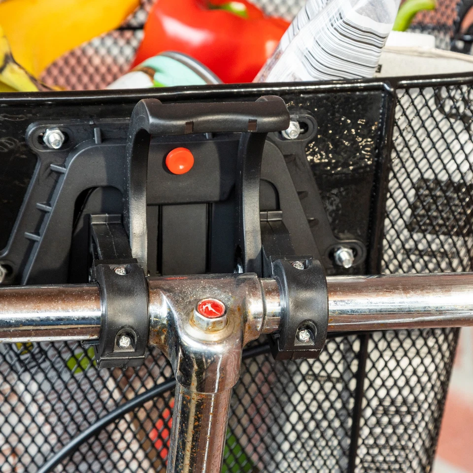 Lenker Fahrrad korb vorne Metall schwarz Klick-Fix Halter E-Bike 34 x 25 x 26cm - Bild 4 von 4