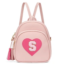 CLOUDWINGS Girls Initial Mini Backpack Gifts for Kid Toddler Little Girl Teen...
