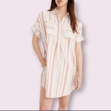 Madewell Textural Striped Shirtdress Women's Medium