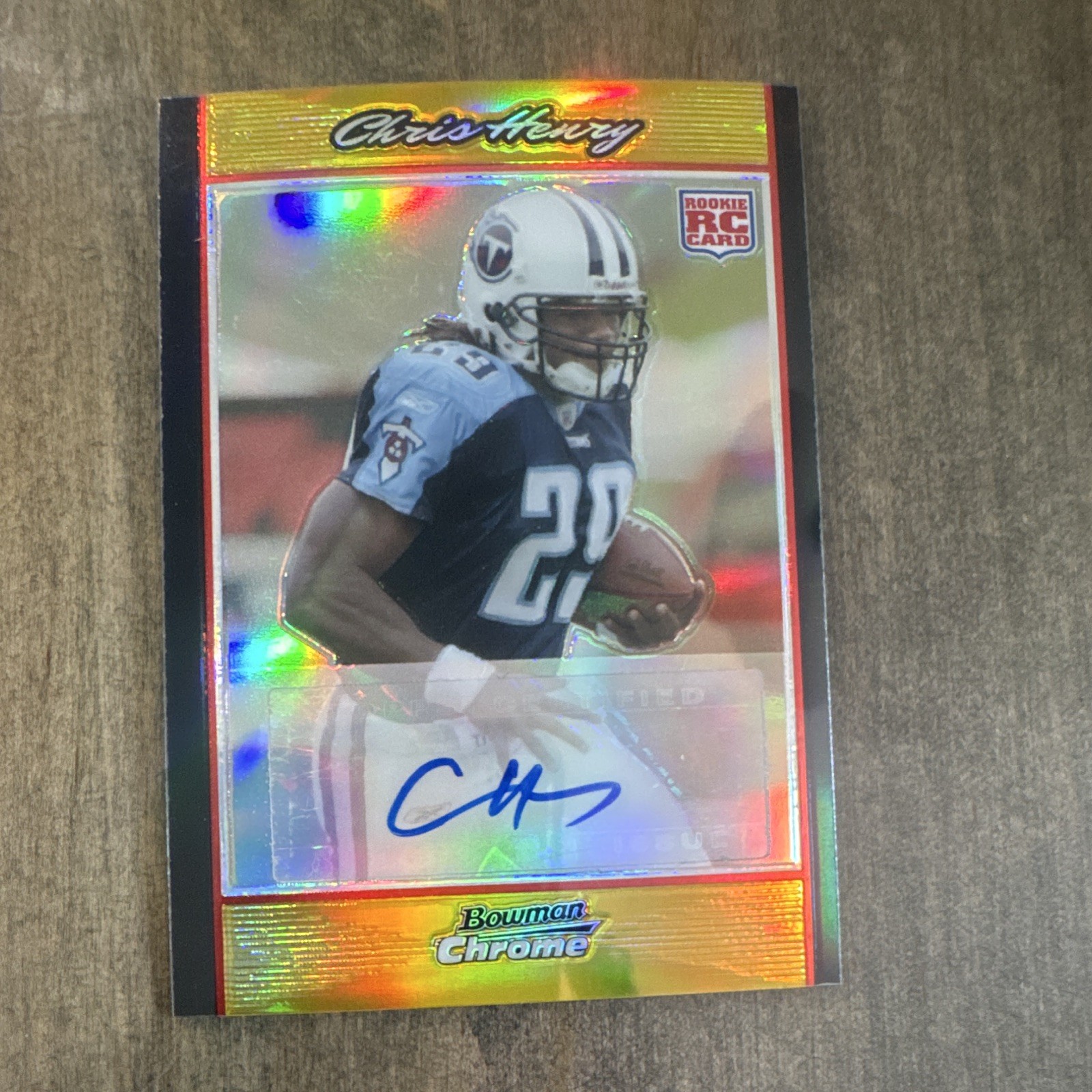 Chris Henry Bowman Chrome #BC72 Autograph-Refractor