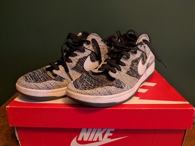 Nike Dunk Low Flyknit - Black/White - Men's Size 9