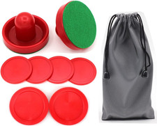 Home Standard Air Hockey Paddles and 2 Size Pucks, Small Size for Kids, Large Si
