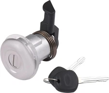 Fuel Door Lock Cylinder Key Set Compatible with 1995-2004 Toyota Silver 