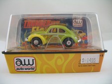 Auto World TJet 500 Flames HO Slot Car 40: 1966 VW Beetle, MISB